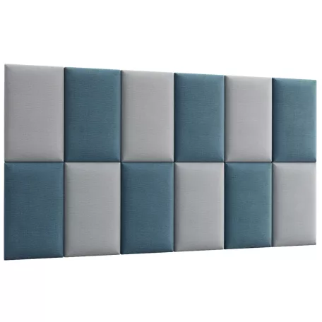 Quadratta 180x100 kárpitozott panel, kék