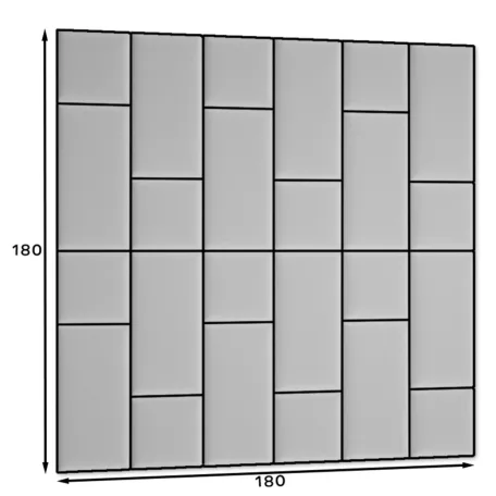 Quadratta 180x180 kárpitozott panel, sötétzöld