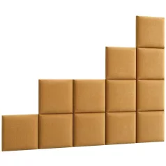 Quadratta 200x160 kárpitozott panel, sárga