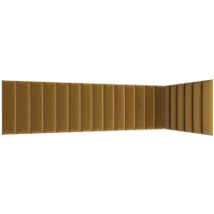 Quadratta 210x90x60 kárpitozott panel, sárga