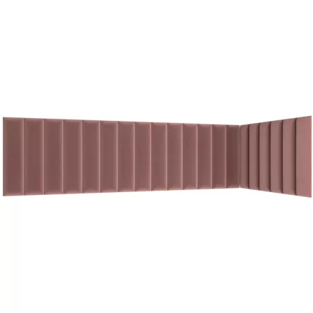 Quadratta 210x90x60 kárpitozott panel, hamvas