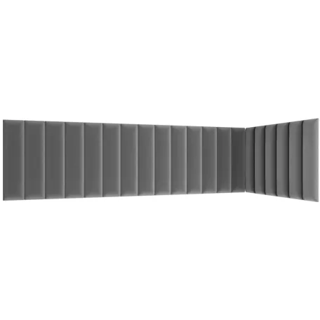 Quadratta 210x90x60 kárpitozott panel, szürke