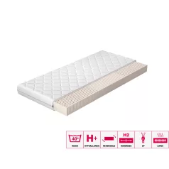 Latex matrac milano 200x200 hipoallergén huzattal, fehér