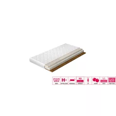 Latex matrac mokka 80x200 hipoallergén huzat, fehér