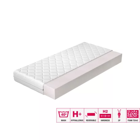 Lino hab matrac 180x200 hipoallergén huzat, fehér