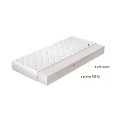 Lino hab matrac 80x200 hipoallergén huzat, fehér