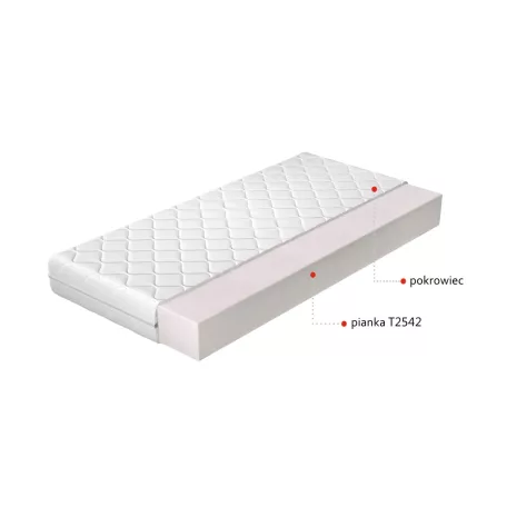 Lino hab matrac 80x200 hipoallergén huzat, fehér