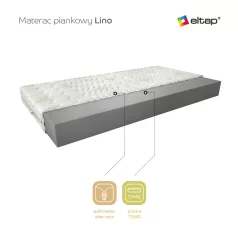 Lino hab matrac 90x200 aloevera, fehér