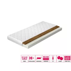 Luna hab matrac 80x200 hipoallergén huzat, fehér