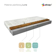 Luna hab matrac 160x200 aloevera, fehér