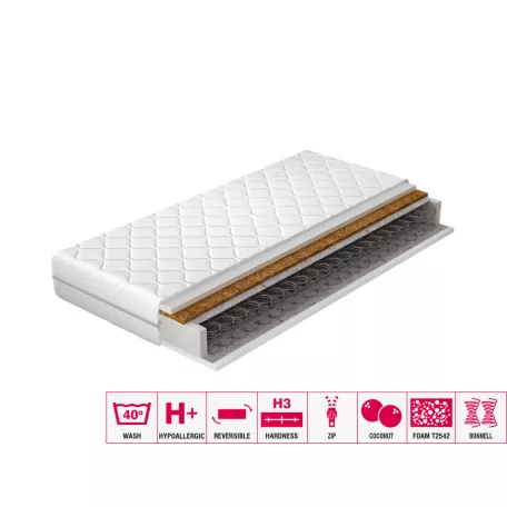 Bonell  matrac  oslo 200x200 hipoallergén huzat, fehér