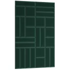 Quadratta 120x195 kárpitozott panel, sötétzöld