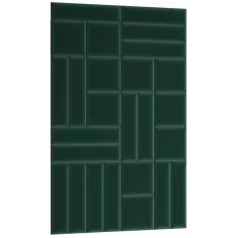 Quadratta 120x195 kárpitozott panel, sötétzöld