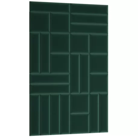 Quadratta 120x195 kárpitozott panel, sötétzöld