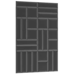 Quadratta 120x195 kárpitozott panel, sötétszürke