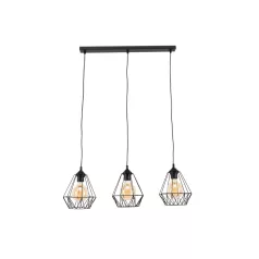 Benigne, 70x25x110cm függesztett lámpa, Fekete