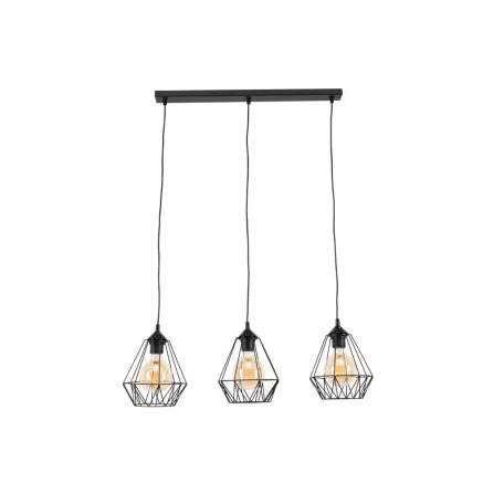 Benigne, 70x25x110cm függesztett lámpa, Fekete