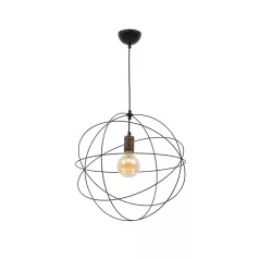 Olinto, 45x45x130cm függesztett lámpa, Fekete