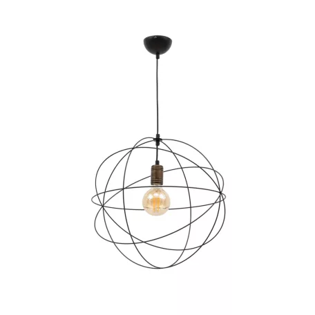 Olinto, 45x45x130cm függesztett lámpa, Fekete