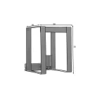 Giorri, 20x18x25cm fali lámpa, Fekete