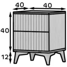 Entsian 40 éjjeliszekrény artisan oak éjjeli szekrény,