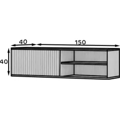   Entsian 150 falra szerelhető médiaszekrény artisan oak tv szekrény,