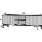 Entsian 150 médiaszekrény artisan oak tv szekrény,