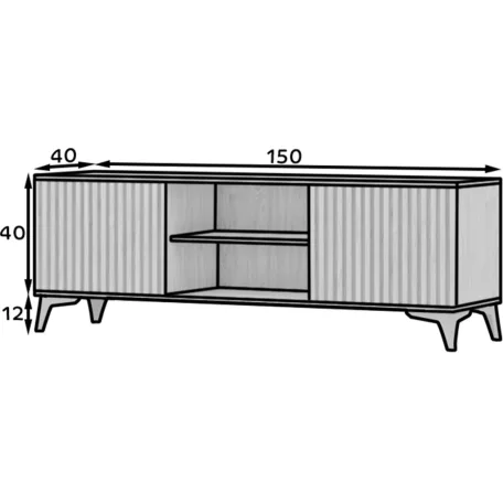 Entsian 150 médiaszekrény artisan oak tv szekrény,