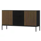 Meorati 150 komód fekete, kézműves tölgy komód, fekete