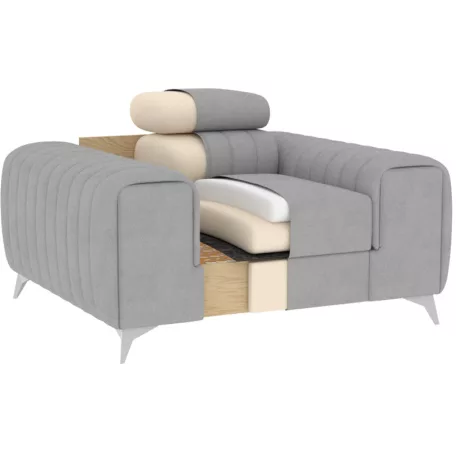 Laurence fotel, sárga