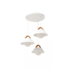 Almitara, 64x110x64cm függesztett lámpa, Fehér