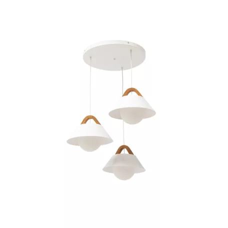 Almitara, 64x110x64cm függesztett lámpa, Fehér