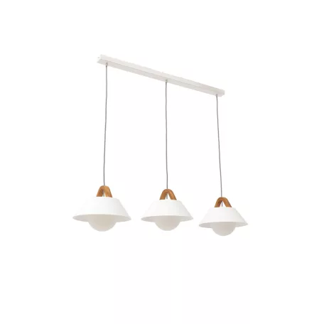 Almitara, 110x110x30cm függesztett lámpa, Fehér