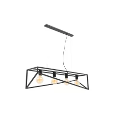 Eluvies, 100x125x25cm függesztett lámpa, Fekete