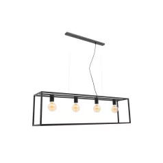 Furtim, 122x120x23cm függesztett lámpa, Fekete