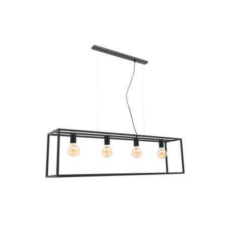 Furtim, 122x120x23cm függesztett lámpa, Fekete