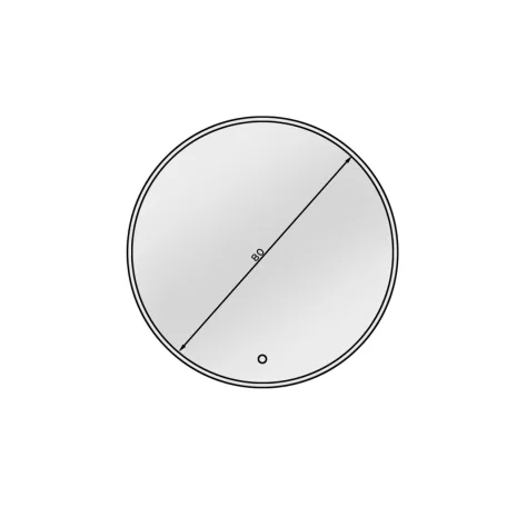 Gerbina L, 80x80x2cm, Tükrök világítással, Tükör
