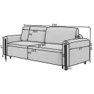 Arcadova tölgy kanapé, barna