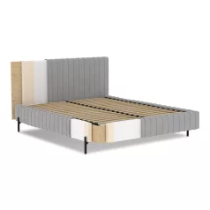 Plissa ágy 140x200  sötétzöld
