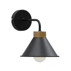 Detmer, 17x25x20cm fali lámpa, Fekete