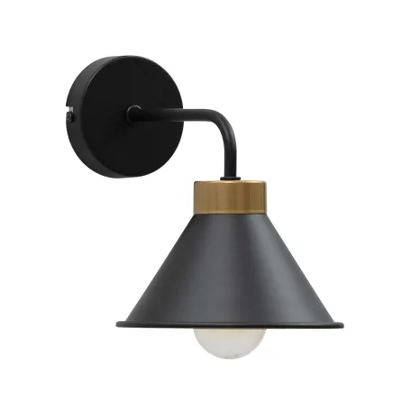 Detmer, 17x25x20cm fali lámpa, Fekete