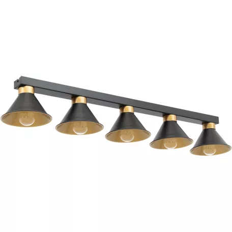 Detmer, 17x100x14cm mennyezeti lámpa, Fekete