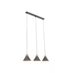 Detmer, 70x17x110cm függesztett lámpa, Fekete