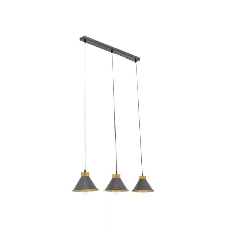 Detmer, 70x17x110cm függesztett lámpa, Fekete