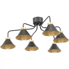 Detmer, 86x86x32cm csillár, Fekete