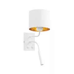 Vespillo, 18x26x38cm fali lámpa, Fehér