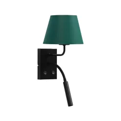 Vespillo, 18x26x38cm fali lámpa, Sötétzöld