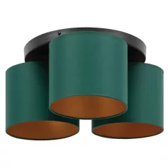 Vespillo, 45x45x18cm mennyezeti lámpa, Sötétzöld
