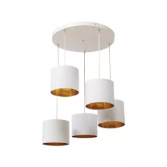 Vespillo, 58x58x115cm függesztett lámpa, Fehér