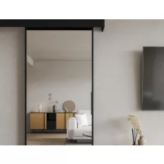 Lindo puha záródású fekete tolóajtó,